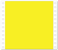 Yellow Pinfed Vinyl Label - 6" x 6" Blank