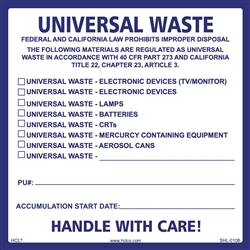 Universal Waste Labels Aerosol