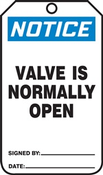 Notice This Valve Normally Open