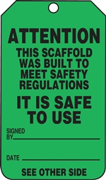 Attention Safe To Use Scaffold