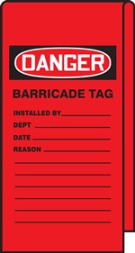 Danger Barricade Stick-On