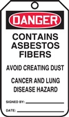 Danger  Contains Asbestos Fibers