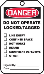 Danger Do Not Operate Locked