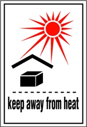 Keep Away From Heat Label