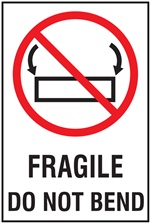 Fragile - Do Not Bend Label | HCL Labels, Inc