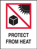 Protect From Heat Shipping Label | HCL Labels