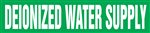Deionized Water Supply Pipemarker