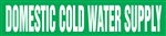 Domestic Cold Water Supply Pipemarker