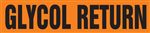 Glycol Return - Orange Pipe Marker