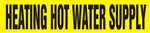 Heating Hot Water Supply - Yellow Pipe Marker