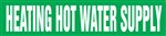 Heating Hot Water Supply - Green Pipe Marker