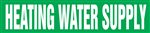 Heating Water Supply - Green Pipe Marker