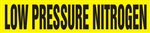 Low Pressure Nitrogen - Yellow Pipe Marker