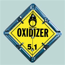 Standard Legend Flip Placard - DOT - 8 Legend Metal Placard