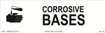 Corrosive Bases Cabinet Sign