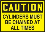 CautionCylinders Must Be Chained At All Times
