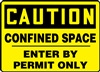 CautionConfined Space Enter By Permit Only