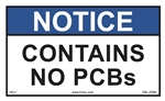 Notice Contains No PCB's Label