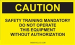 Caution Safety Training Mandatory