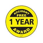 Accident Free - 1 Year Award Label