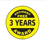 Accident Free - 3 Year Award Label