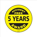 Accident Free - 5 Year Award Label