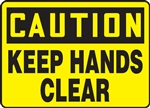 Caution Keep Hands Clear Label
