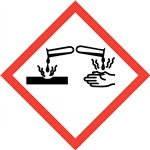 Corrosive GHS Symbol Label