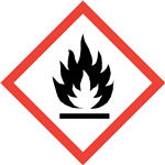 Flame GHS Pictogram Label