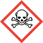 Skull and Crossbones GHS Pictogram Label