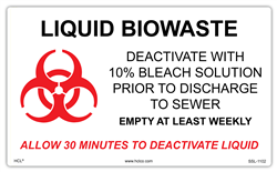 Liquid Biowaste - Empty Weekly Label