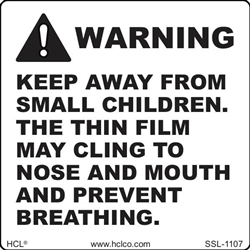 Warning Suffocating Label