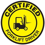 Certified Forklift Driver - Hard Hat Decal