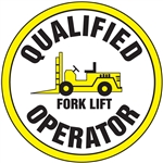 Qualified Fork Lift Operator - Hard Hat Decal