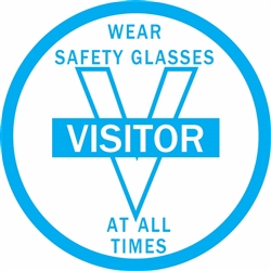 Visitor Wear Safety Glasses - Hard Hat Decal