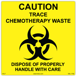 Caution Trace Chemotherapy Waste Label