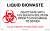 Biohazard Liquid Biowaste Label