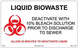 Biohazard Liquid Biowaste Label