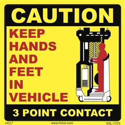 3 Point Contact Forklift Label