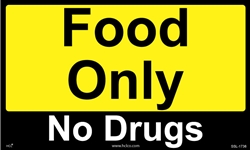 Food Only - No Drugs Magnetic Label