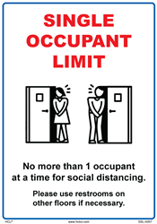 Restrooms Single Occupant Limit Sign