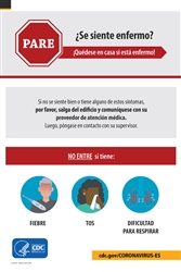 Stay Home When You Are Sick Spanish