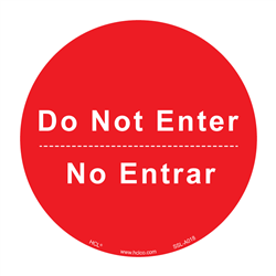 Do Not Enter Social Distancing Floor Sign