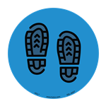 Social Distancing Floor Foot Prints