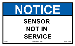 Notice - Sensor Not In Service