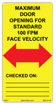 Lab Hood Label - 2" x 4" - Adhesive Vinyl