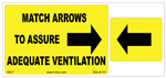 Match Arrows To Ensure Adequate Ventilation Label