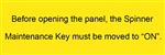 Before Opening The Panel - Spinner Maintenance Key