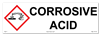 Corrosive Acid - Cabinet or Secondary Containment Sign