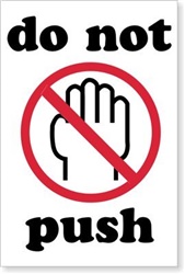 Do Not Push Package Label
